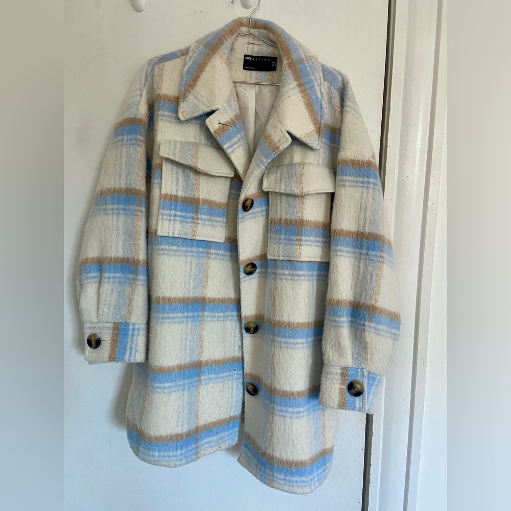 ASOS design fuzzy oversized shacket